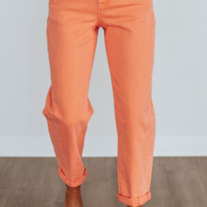 Mallorie Risen Jeans - Coral Peach