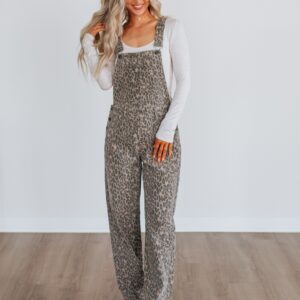 Dylan Hidden Denim Overalls - Cheetah