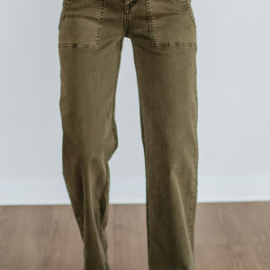 Bennett Mica Jeans - Dark Olive