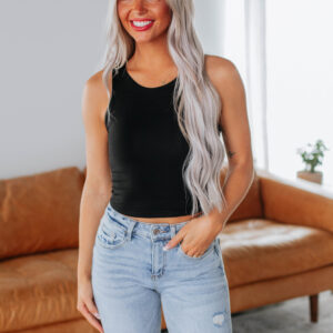 Angelina Basic Tank - Black